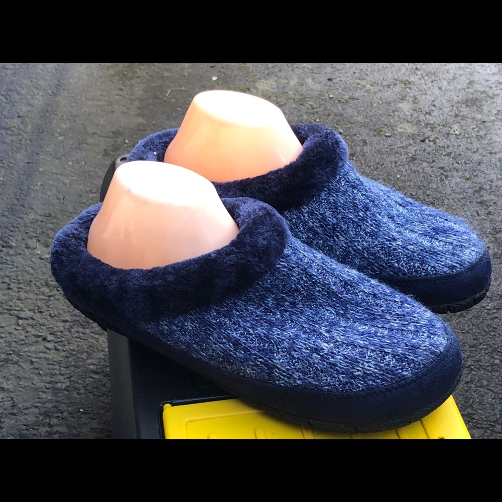 Foamtreads Tomas Men's Blue Wool Slippers Size 12
